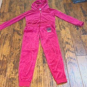 Juicy Couture Red Velvet Track suit.